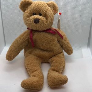 TY CURLY Beanie Bear